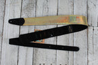 Henry Heller HMOD2-10 2 Inch Gold Sparkle Vinyl Guitar Strap with Suede Ends