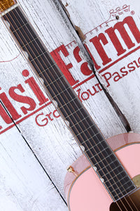 Gretsch G5021E Rancher Penguin Parlor Acoustic Electric Guitar Shell Pink