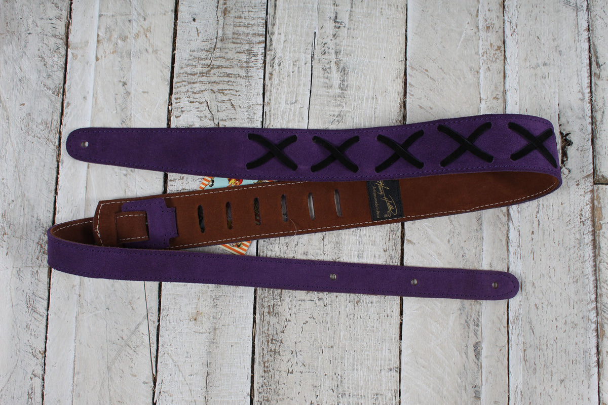 Henry Heller HPX-PUR  2 Inch Wide Purple Suede Adjustable Guitar Strap Main image