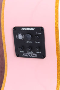 Gretsch G5021E Rancher Penguin Parlor Acoustic Electric Guitar Shell Pink