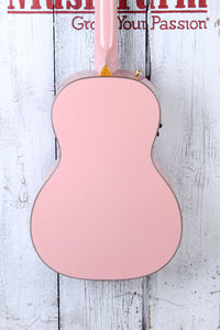 Gretsch G5021E Rancher Penguin Parlor Acoustic Electric Guitar Shell Pink