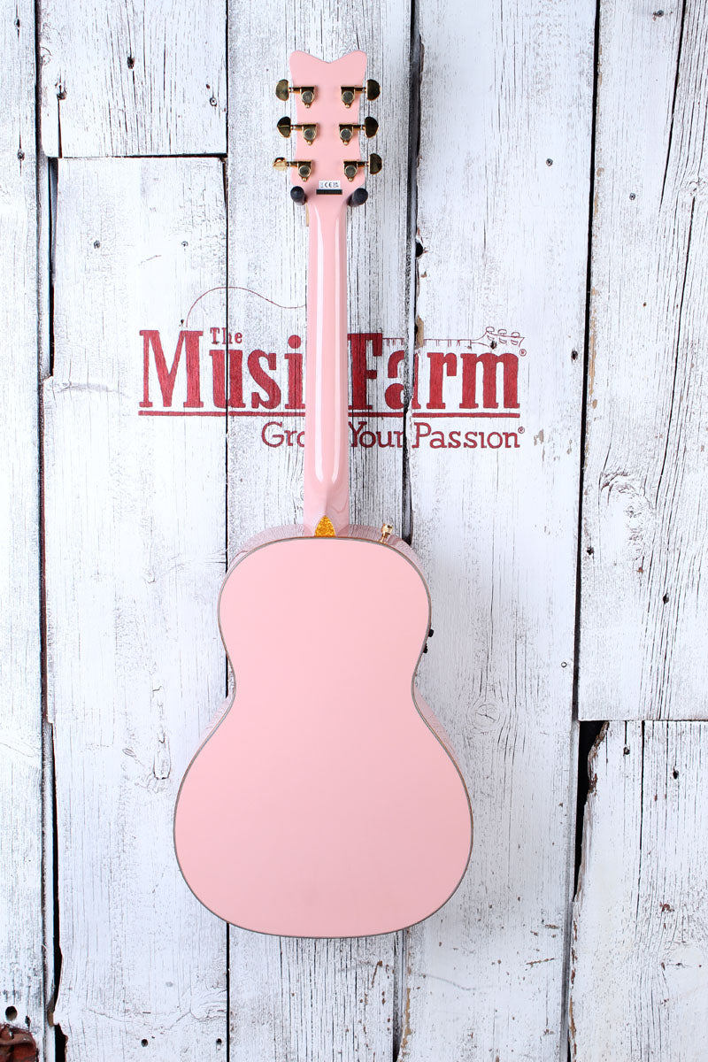 Gretsch G5021E Rancher Penguin Parlor Acoustic Electric Guitar Shell Pink