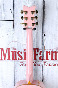 Gretsch G5021E Rancher Penguin Parlor Acoustic Electric Guitar Shell Pink