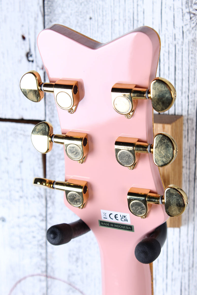 Gretsch G5021E Rancher Penguin Parlor Acoustic Electric Guitar Shell Pink