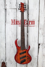 Load image into Gallery viewer, Ibanez BTB866MS 6 String Electric Bass Guitar Brown Topaz Burst Flat with Case