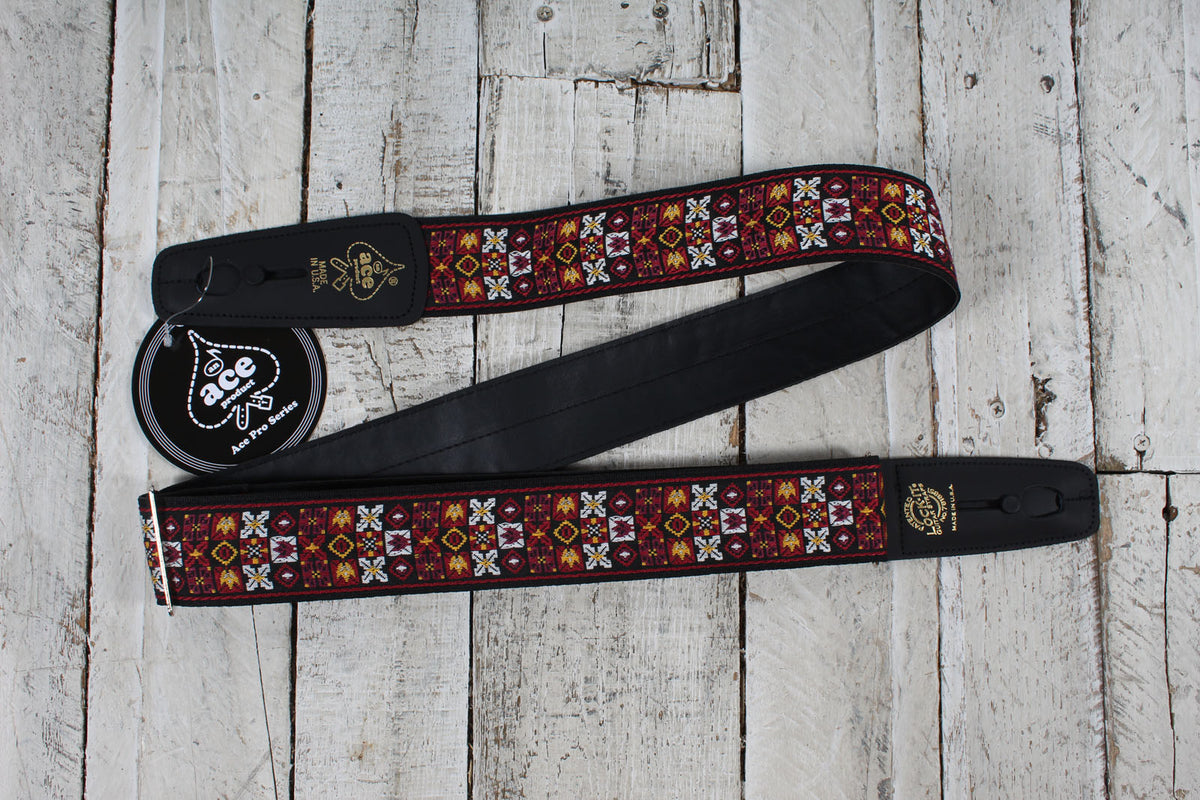 D'Andrea ACEPRO-1 Ace Pro LOCK-IT Locking Guitar Strap 2 Inch Wide Guitar Strap Main image