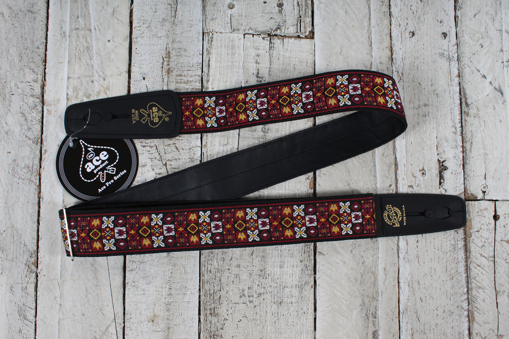 D'Andrea ACEPRO-1 Ace Pro LOCK-IT Locking Guitar Strap 2 Inch Wide Guitar Strap