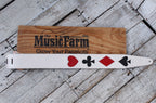 Henry Heller 2.5 Inch Garment Leather Guitar Strap Playing Cards White