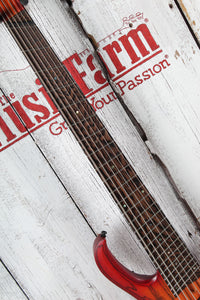 Ibanez BTB866MS 6 String Electric Bass Guitar Brown Topaz Burst Flat with Case