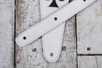 Henry Heller 2.5 Inch Garment Leather Guitar Strap Playing Cards White