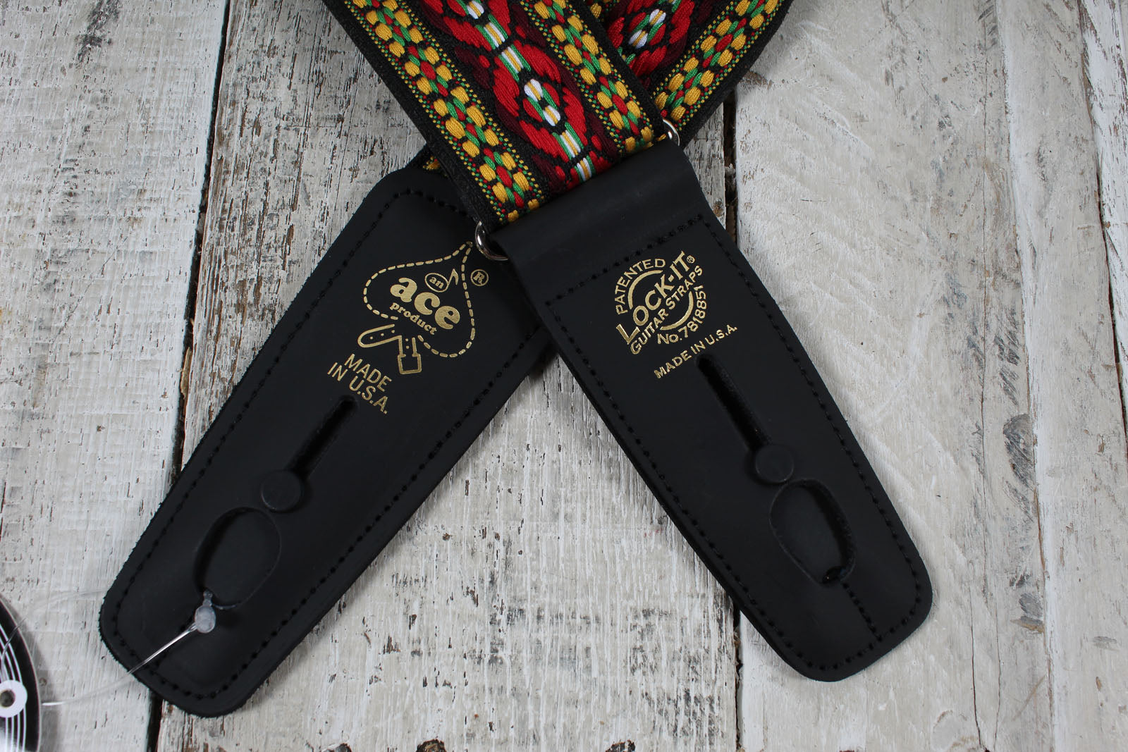 D'Andrea ACEPRO-4 Ace Pro LOCK-IT Locking Guitar Strap 2 Inch Wide Jacquard Guitar Strap