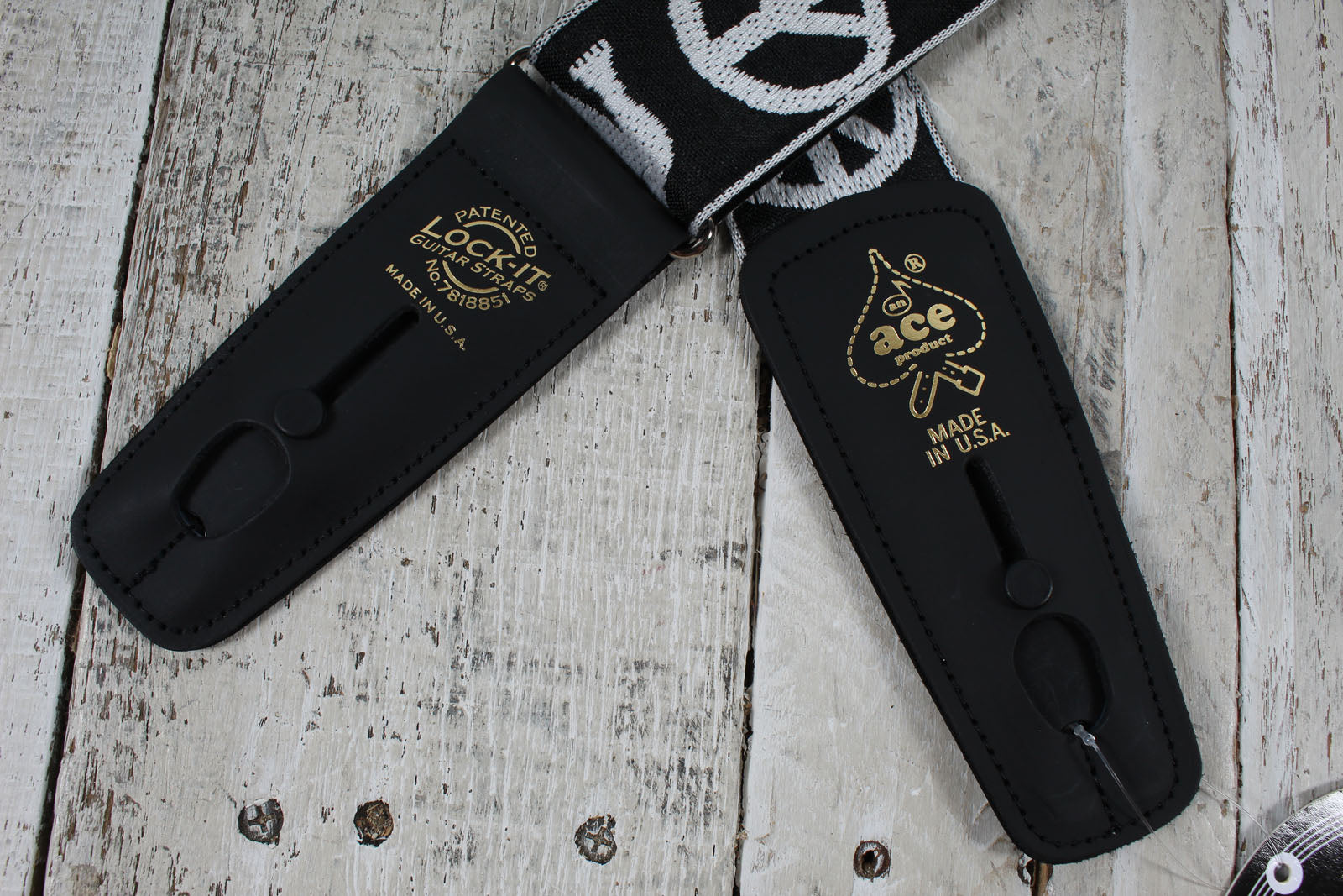 D'Andrea ACEPRO-6 Ace Pro LOCK-IT Locking Guitar Strap 2 Inch Wide Jacquard Guitar Strap