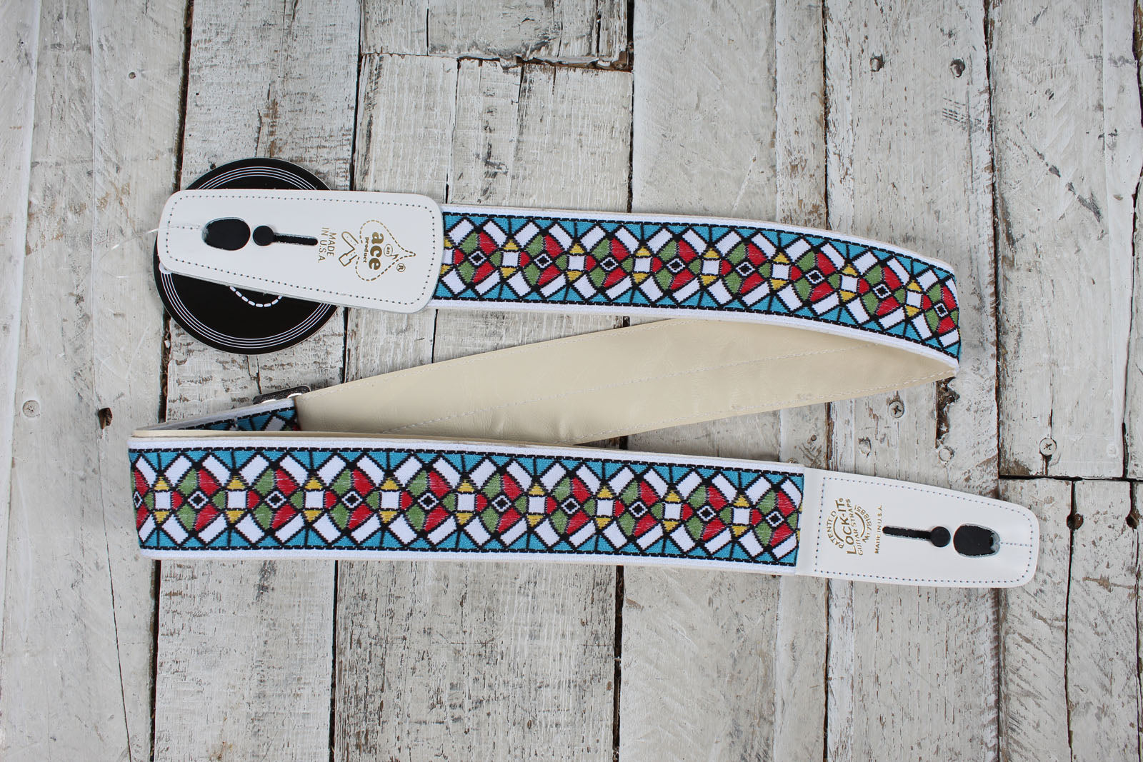 D'Andrea ACEPRO-3 Ace Pro LOCK-IT Locking Guitar Strap 2 Inch Wide Jacquard Guitar Strap