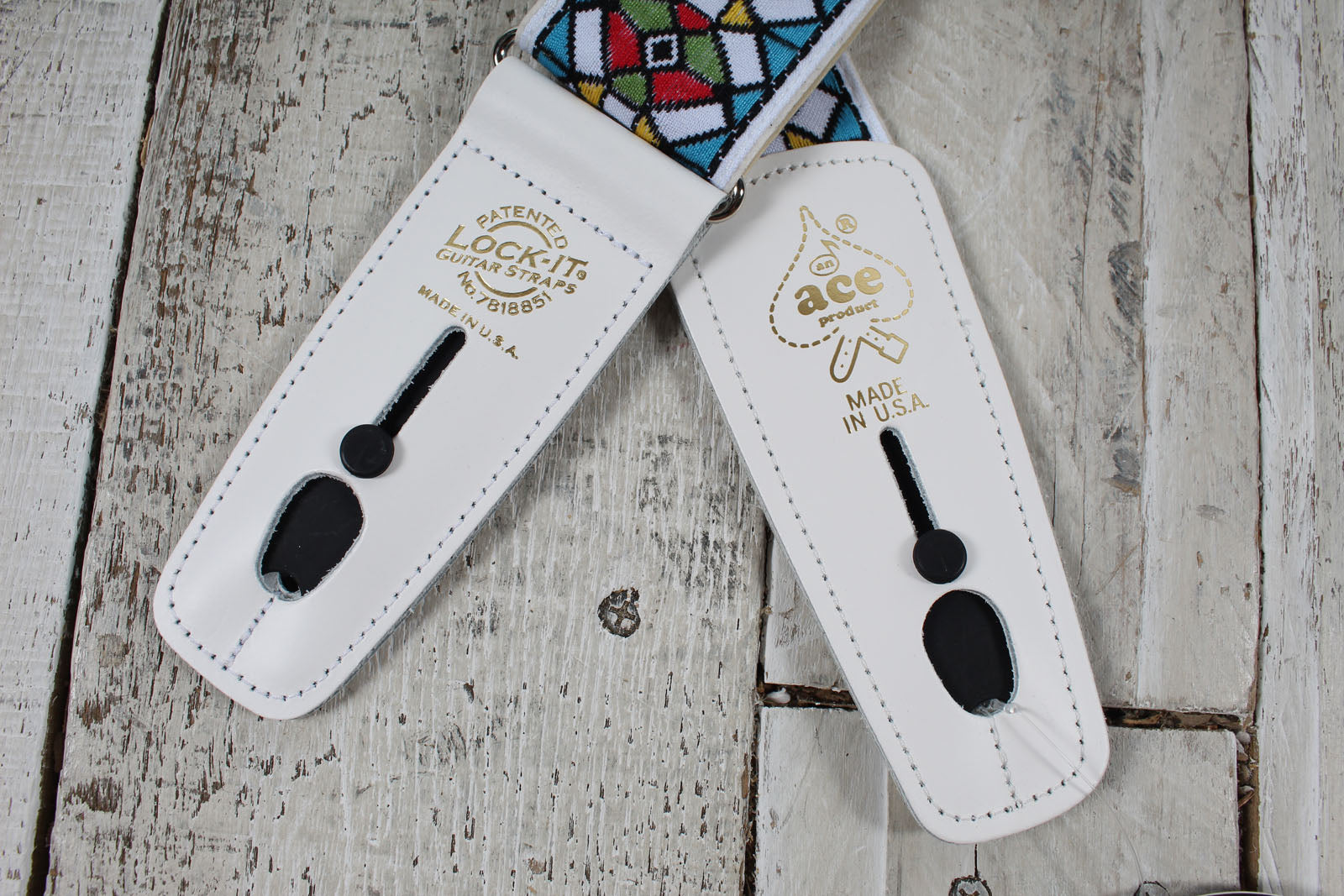 D'Andrea ACEPRO-3 Ace Pro LOCK-IT Locking Guitar Strap 2 Inch Wide Jacquard Guitar Strap