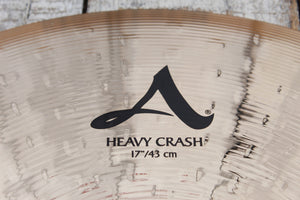 Zildjian A Heavy Crash Cymbal 17 Inch Crash Drum Cymbal Brilliant Finish A0277