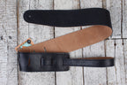 Henry Heller 2.5 Inch Width Capri Leather Adjustable Guitar Strap Black