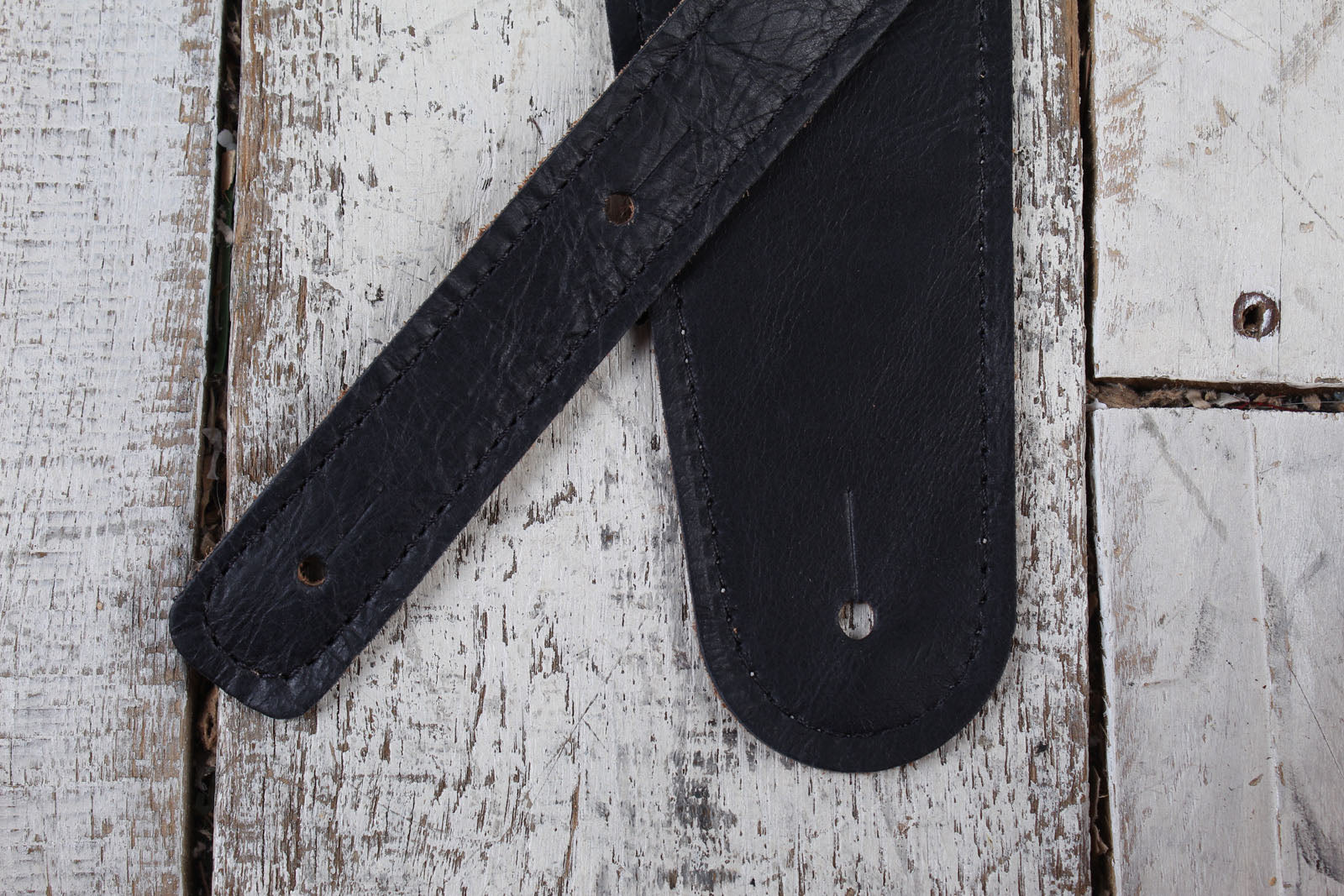 Henry Heller 2.5 Inch Width Capri Leather Adjustable Guitar Strap Black