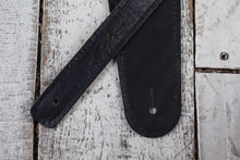 Load image into Gallery viewer, Henry Heller 2.5&quot; Width Capri Leather Adjustable Guitar Strap Black