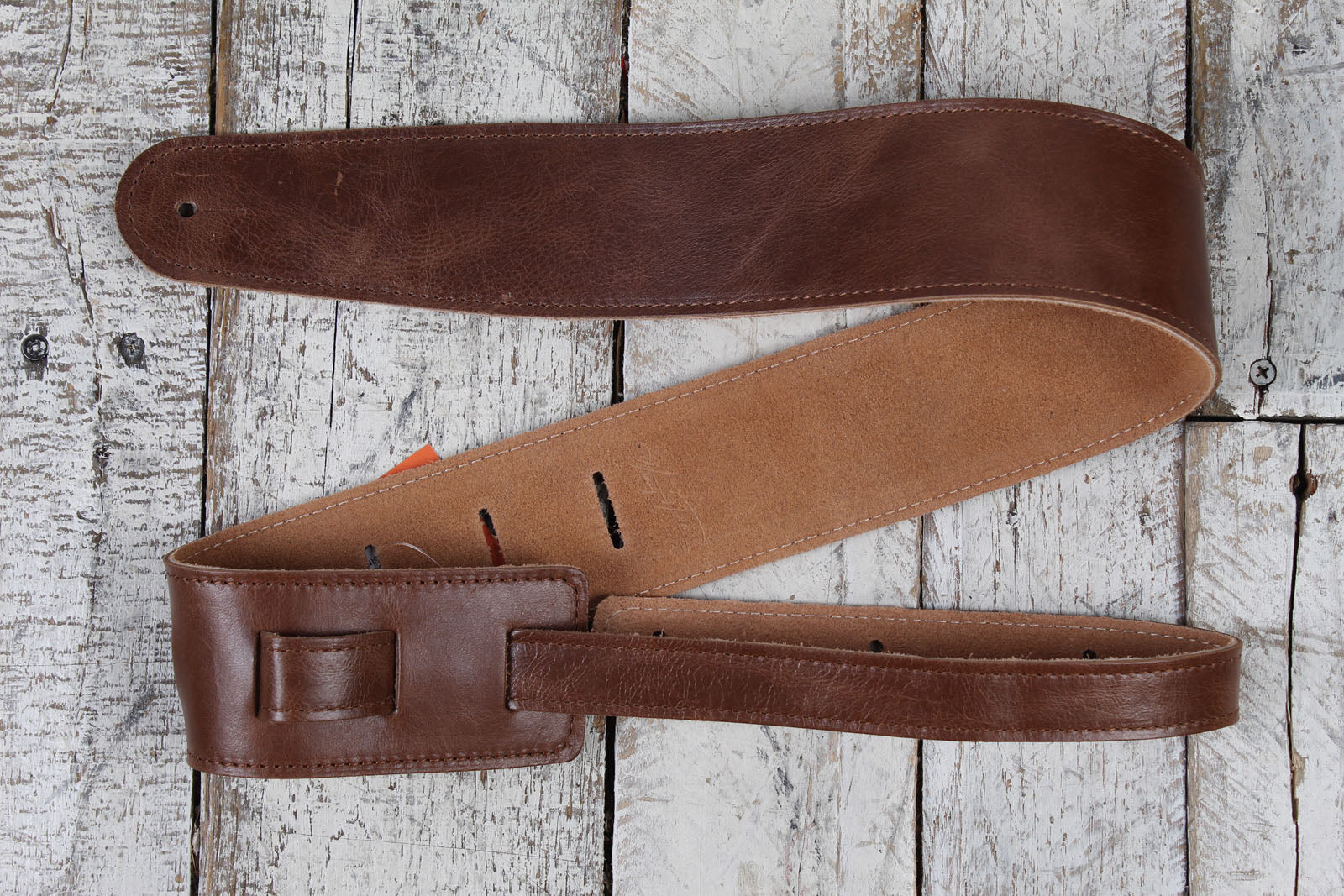 Henry Heller 2.5 Inch Width Capri Leather Adjustable Guitar Strap Vintage Brown Main image