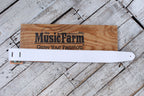 Henry Heller 2.5 Inch Width Capri Leather Adjustable Guitar Strap White
