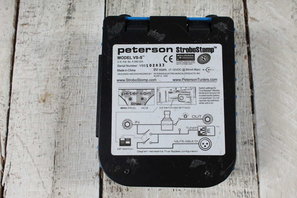 Peterson StroboStomp VS-S Tuner Pedal Guitar Bass and Instrument Tuner Pedal