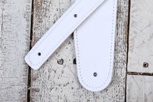 Load image into Gallery viewer, Henry Heller 2.5 Inch Width Capri Leather Adjustable Guitar Strap White