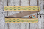 Henry Heller 2 Inch Vintage Deluxe Jacuard Guitar Strap with Premium Leather Ends Yellow
