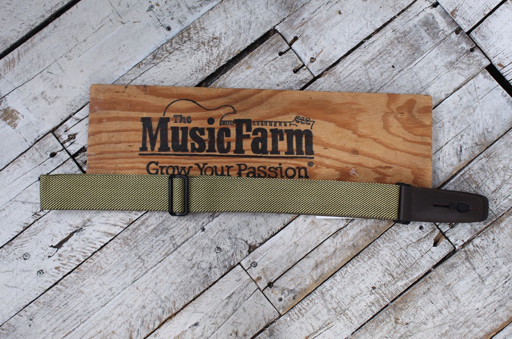 Lock-It Straps Retro Vintage Series 2 Inch Guitar Strap Brown Tweed