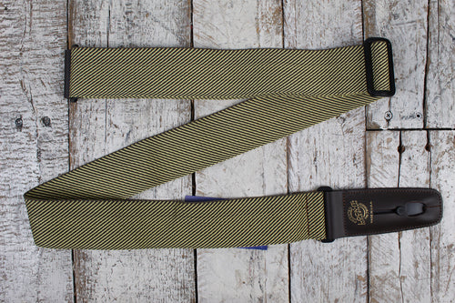 Lock-It Straps Retro Vintage Series 2 Inch Guitar Strap Brown Tweed