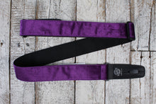 Load image into Gallery viewer, Lock-It Straps 2&quot; Crushed Velvet Guitar Strap Purple