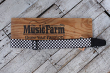 Load image into Gallery viewer, Henry Heller Artist Series Sublimation Guitar Strap Black and White Checkerboard