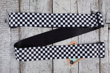 Load image into Gallery viewer, Henry Heller Artist Series Sublimation Guitar Strap Black and White Checkerboard