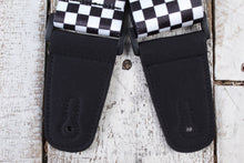 Load image into Gallery viewer, Henry Heller Artist Series Sublimation Guitar Strap Black and White Checkerboard