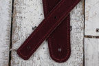 Henry Heller Burgundy Capri Suede Guitar Strap with Nubuck Backing