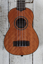 Kala KA-SEM Exotic Mahogany Soprano Ukulele All Mahogany Uke Natural Finish