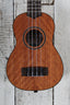 Kala KA-SEM Exotic Mahogany Soprano Ukulele All Mahogany Uke Natural Finish