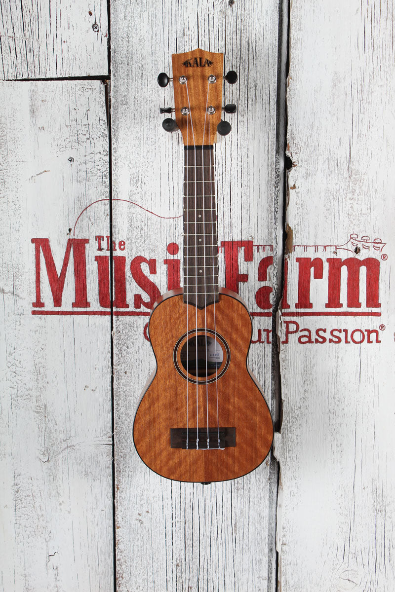 Kala KA-SEM Exotic Mahogany Soprano Ukulele All Mahogany Uke Natural Finish