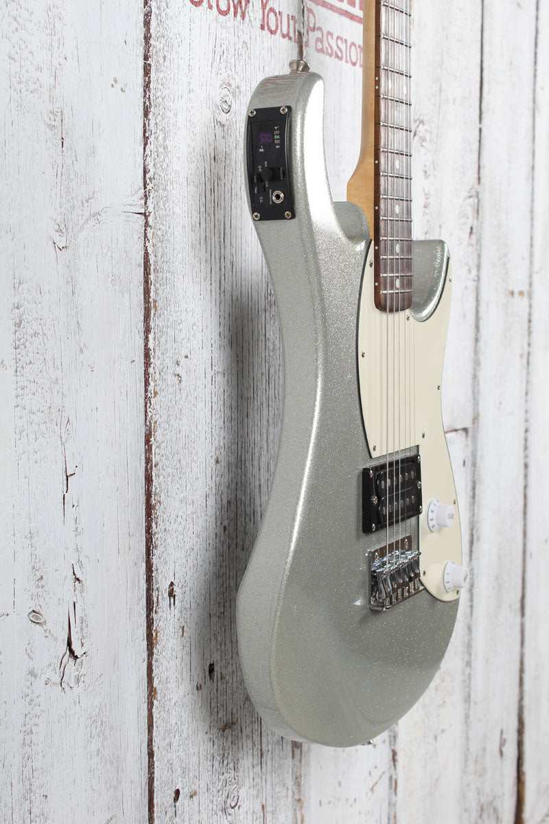 Peavey Rockmaster Electric Guitar Silver Sparkle with Gig Bag