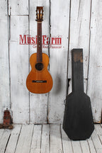 Thompson Vintage Parlor Acoustic Guitar with Custom Wood Case