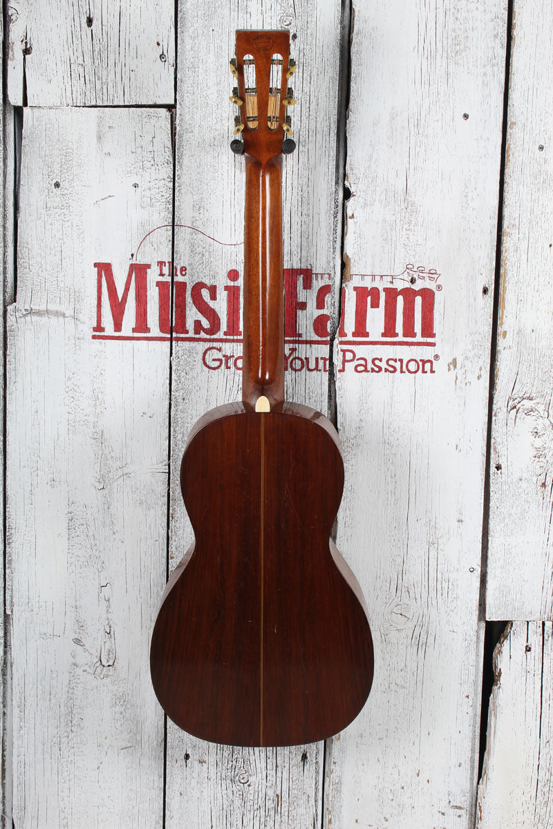 Thompson Vintage Parlor Acoustic Guitar with Custom Wood Case