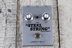 Vertex Steel String Clean Drive Electric Guitar Overdrive Effects Pedal