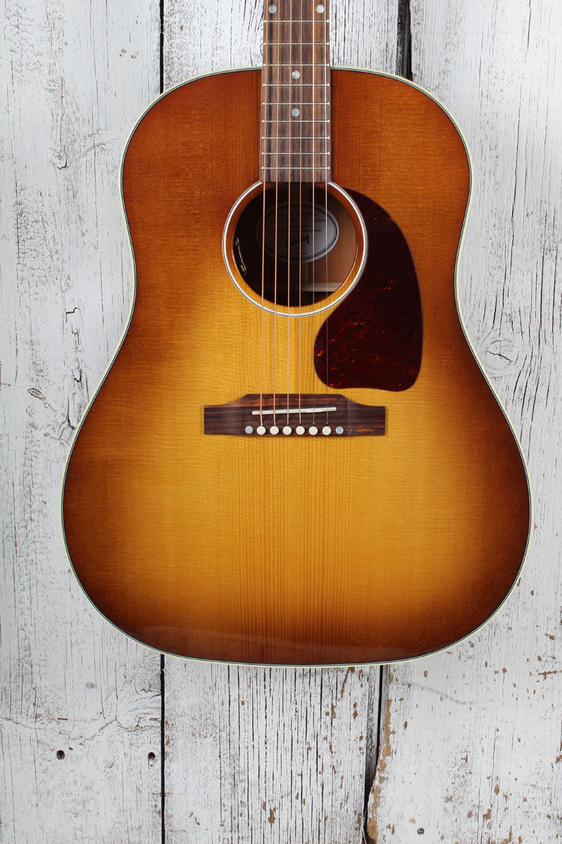 Gibson J-45 Standard Acoustic Electric Guitar Honeyburst with Hardshell Case