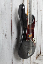 Fender 2026 Limited Edition Gold Foil Jazz Bass Guitar Black Sparkle w Gig Bag