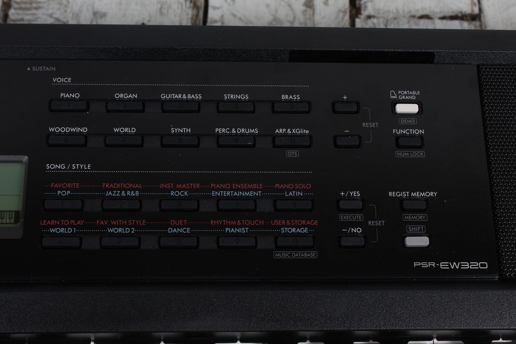 Yamaha PSR-EW320 Keyboard 76 Key Portable Keyboard with Power Supply