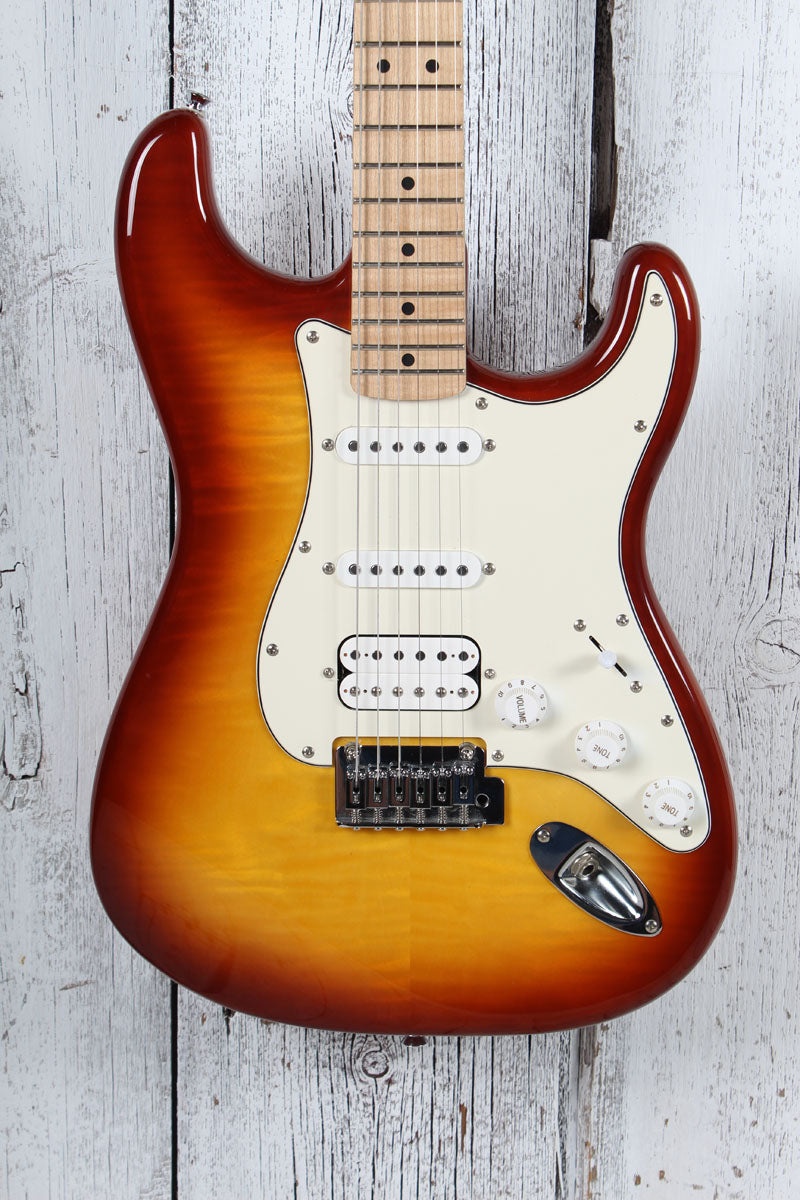 Squier 2021 Affinity Series Stratocaster FMT HSS Electric Guitar Sienna Sunburst