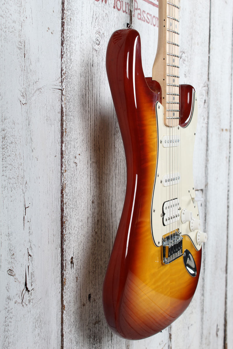 Squier 2021 Affinity Series Stratocaster FMT HSS Electric Guitar Sienna Sunburst