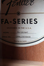Fender 2024 FA-125 Dreadnought Acoustic Guitar Natural Finish