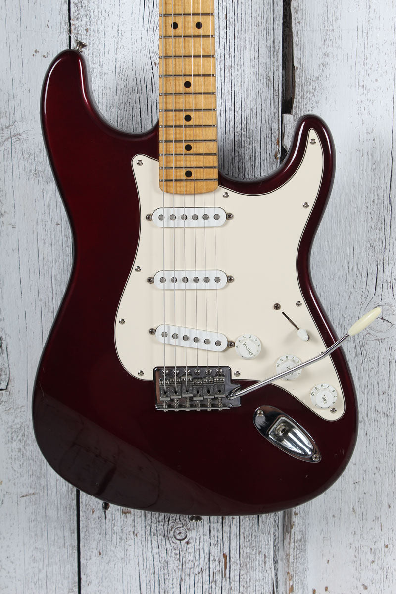 Fender 2002 Standard Stratocaster Electric Guitar MIM Midnight Wine Finish