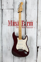 Fender 2002 Standard Stratocaster Electric Guitar MIM Midnight Wine Finish
