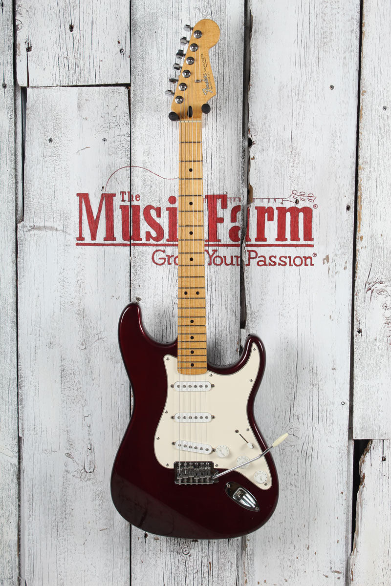 Fender 2002 Standard Stratocaster Electric Guitar MIM Midnight Wine Finish